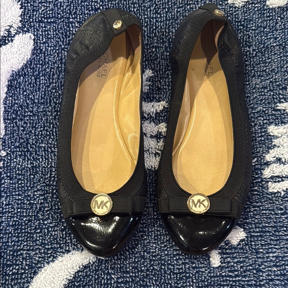Michael Kors Black Flats Sleek Design